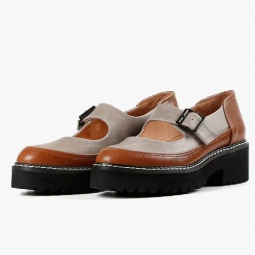 All Black - Women's Buckle Lug Jane Shoes