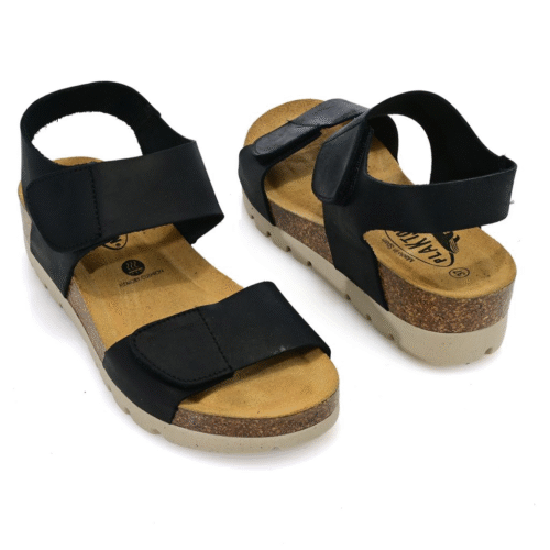 Plakton Compi Leather Wedge Sandals
