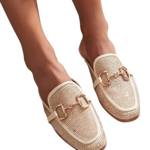 Ccocci - Women's Bedazzle Flat Mules