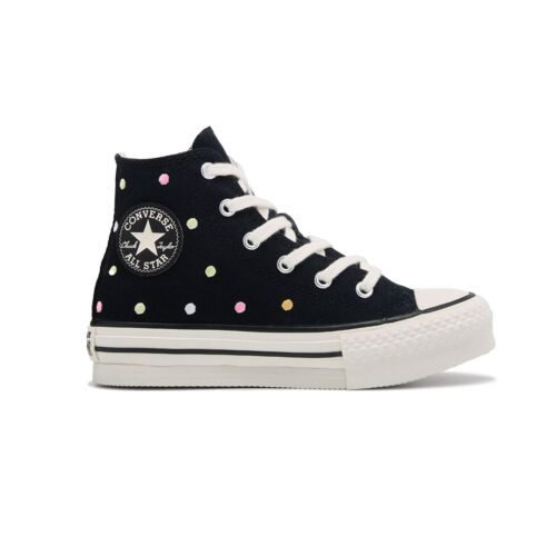 Converse - Kids' (Preschool) Chuck Taylor All Star Lift Embroidered Polka Dots High Top Shoes (A12609C)