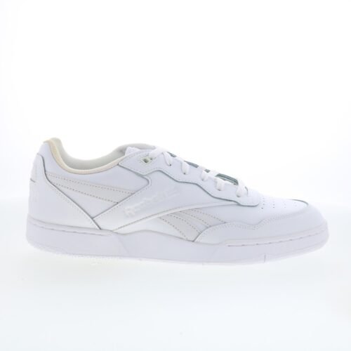 Reebok BB 4000 II Mens White Leather Lace Up Lifestyle Sneakers Shoes
