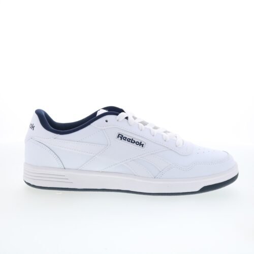 Reebok Court Advance Mens White Leather Lace Up Lifestyle Sneakers Shoes