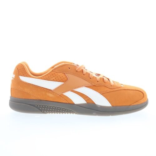 Reebok Hammer Street Mens Orange Suede Lace Up Lifestyle Sneakers Shoes