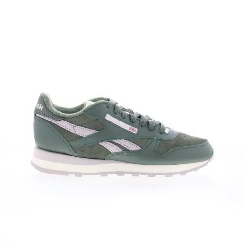 Reebok Classic Leather 100209517 Mens Green Suede Lifestyle Sneakers Shoes