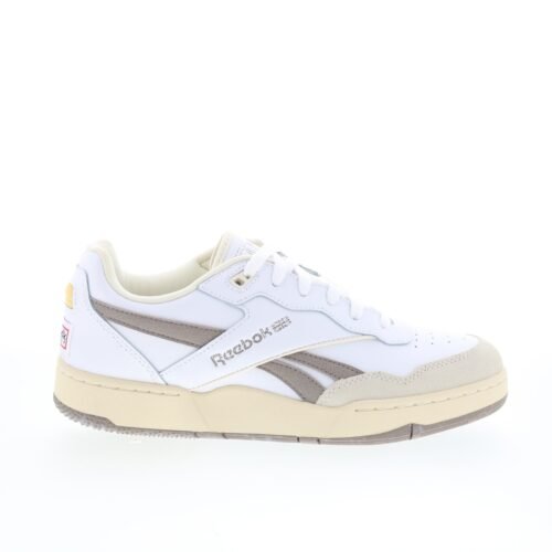 Reebok BB 4000 II Mens White Synthetic Lace Up Lifestyle Sneakers Shoes