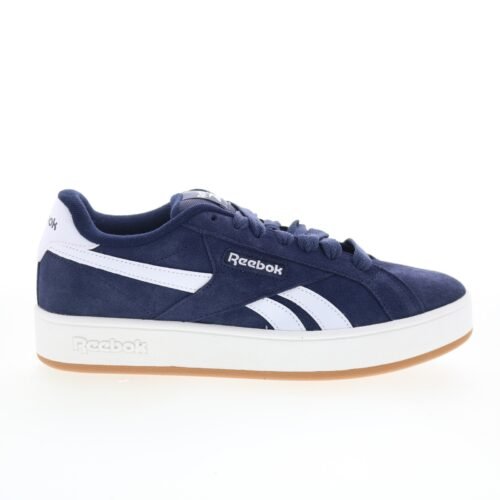 Reebok Retro Mega Mens Blue Suede Lace Up Lifestyle Sneakers Shoes