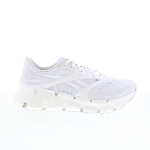 Reebok Floatzig 2 Mens White Canvas Lace Up Athletic Running Shoes