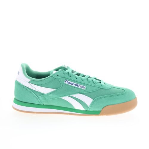 Reebok Campio XT Mens Green Suede Lace Up Lifestyle Sneakers Shoes