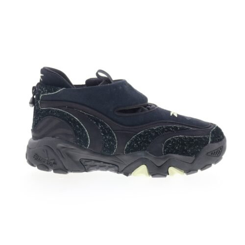 Reebok Chukwu Otu Mens Black Suede Zipper Lifestyle Sneakers Shoes