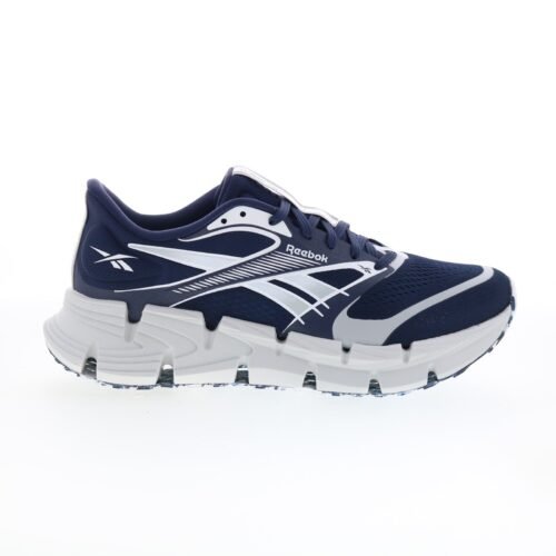 Reebok Floatzig 2 Mens Blue Canvas Lace Up Athletic Running Shoes