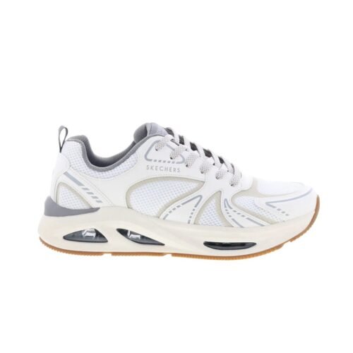 Skechers Uno Ego Aurair 183302-WNT Mens White Mesh Lifestyle Sneakers Shoes