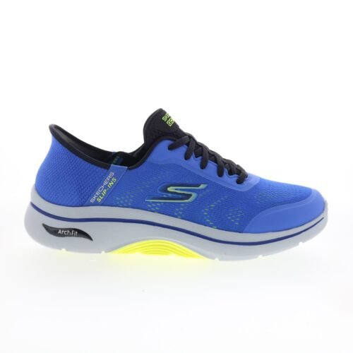 Skechers Go Walk Arch Fit 2.0 Simplicity Mens Blue Extra Wide Sneakers Shoes