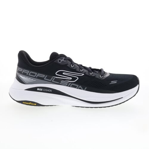 Skechers Max Cushioning Propulsion Mens Black Athletic Running Shoes