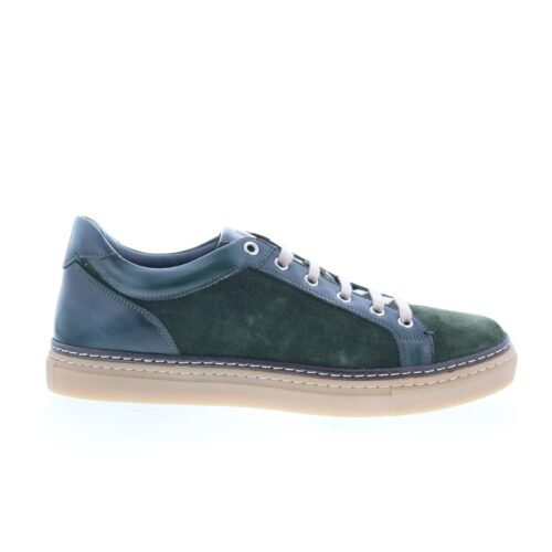 Di Bianco Binetto Mens Green Suede Lace Up Lifestyle Sneakers Shoes