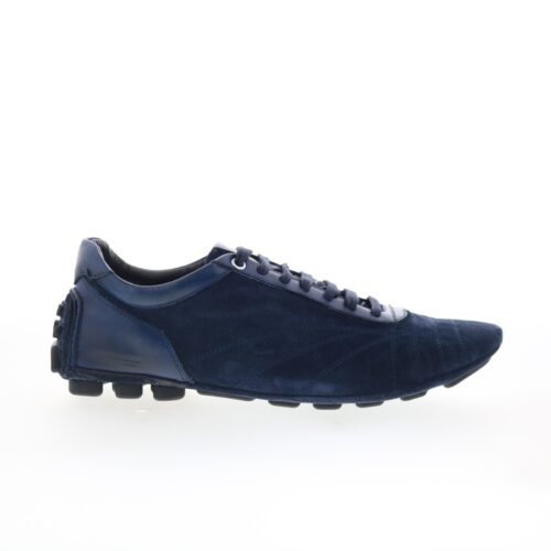 Di Bianco Cocoa Cash Mens Blue Suede Lace Up Lifestyle Sneakers Shoes