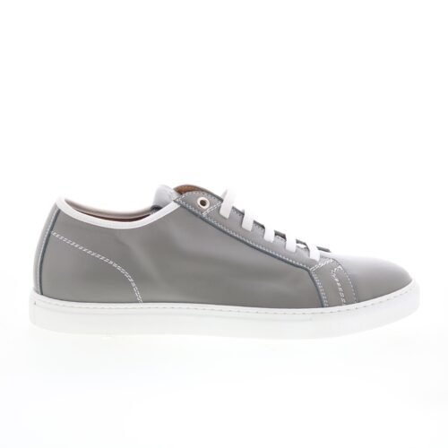 Pastori by Di Bianco Julius Mens Gray Leather Lace Up Lifestyle Sneakers Shoes