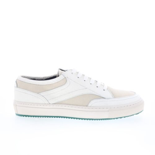 Pastori by Di Bianco Otho Mens White Leather Lifestyle Sneakers Shoes