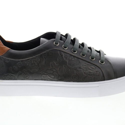 Robert Graham Artfibers RG5448L Mens Gray Leather Lifestyle Sneakers Shoes