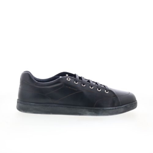Di Bianco Rippel Cerato Mens Black Leather Lace Up Lifestyle Sneakers Shoes