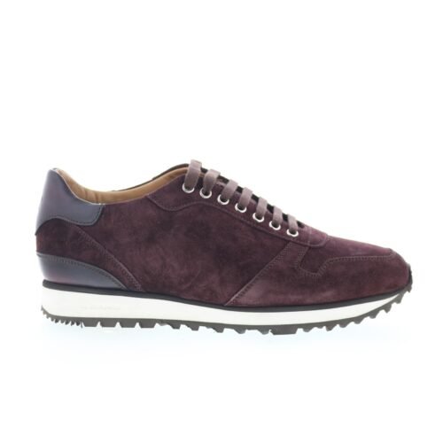 Di Bianco SB308 Mens Burgundy Suede Lace Up Lifestyle Sneakers Shoes