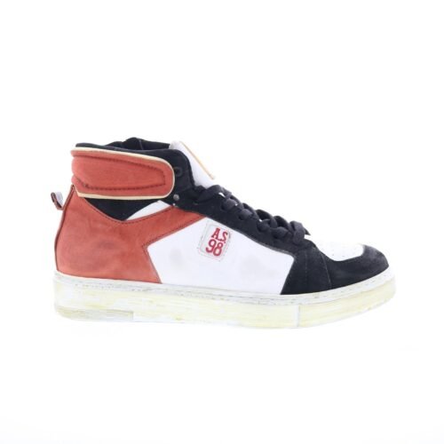 A.S. 98 Folie Mens White Canvas Zipper Lifestyle Sneakers Shoes