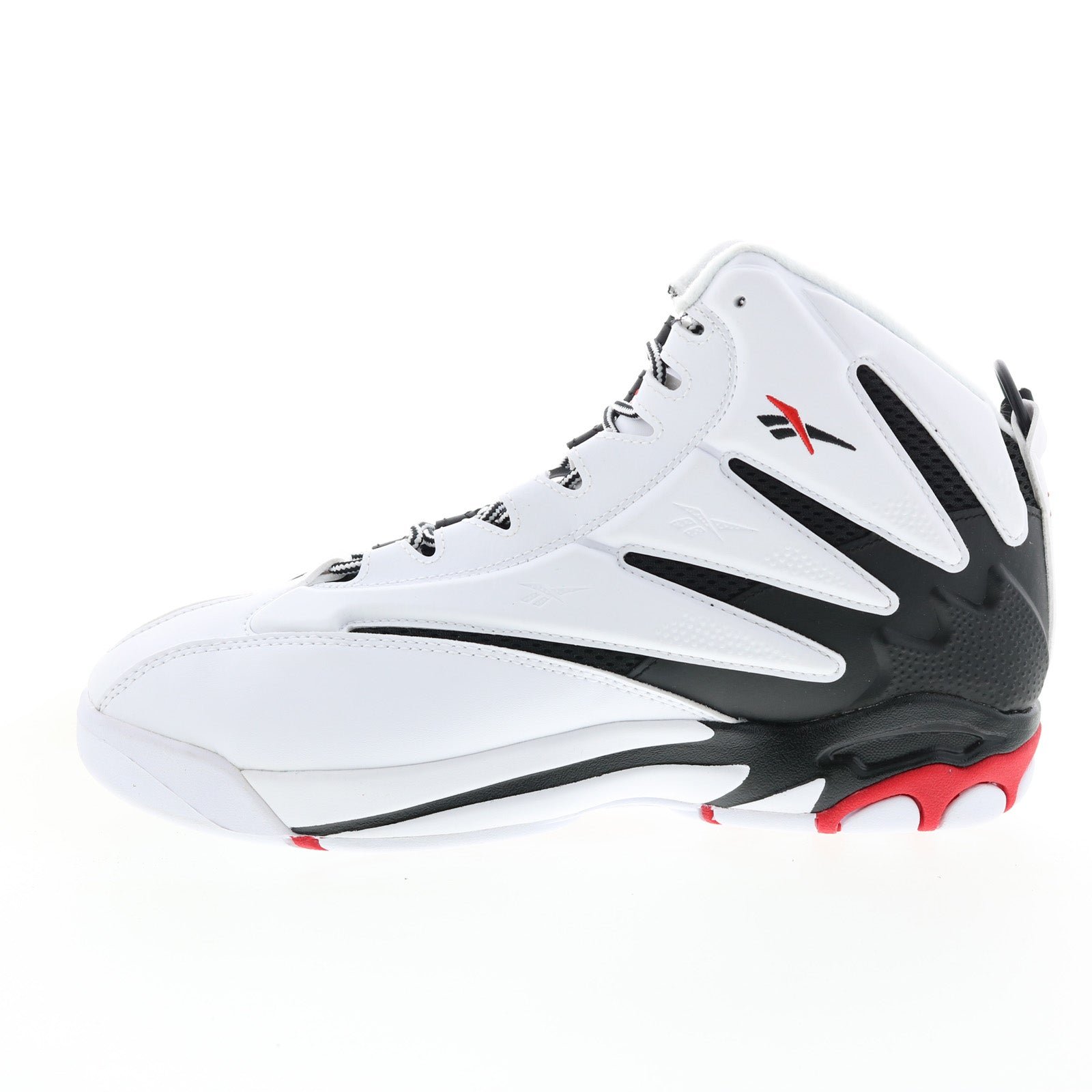Reebok The Blast Mens Black Leather Lace Up Athletic Basketball Shoes - Image 5