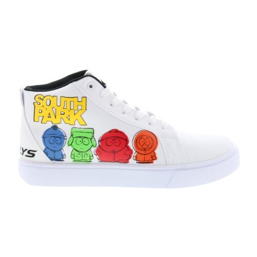Heelys Racer Mid Southpark Mens White Canvas Lifestyle Sneakers Shoes