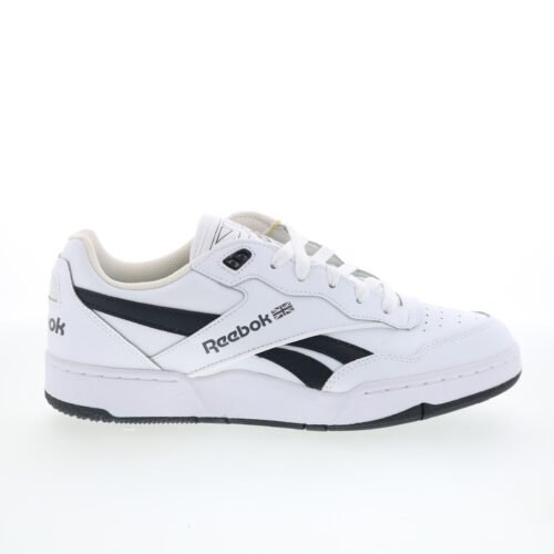 Reebok BB 4000 II Mens White Leather Lace Up Lifestyle Sneakers Shoes