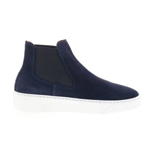 Aquatalia Demario Waterproof M102073 Mens Blue Suede Lifestyle Sneakers Shoes