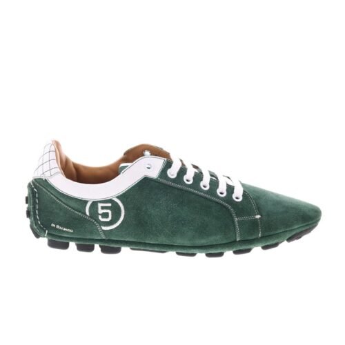Di Bianco Monza Mens Green Suede Lace Up Lifestyle Sneakers Shoes