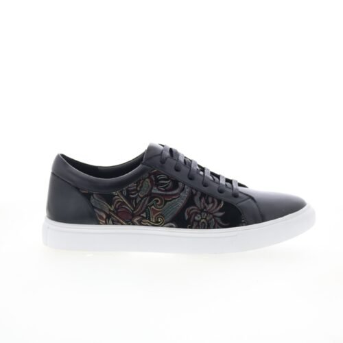 Robert Graham Old Fashion RG5801L Mens Black Leather Lifestyle Sneakers Shoes
