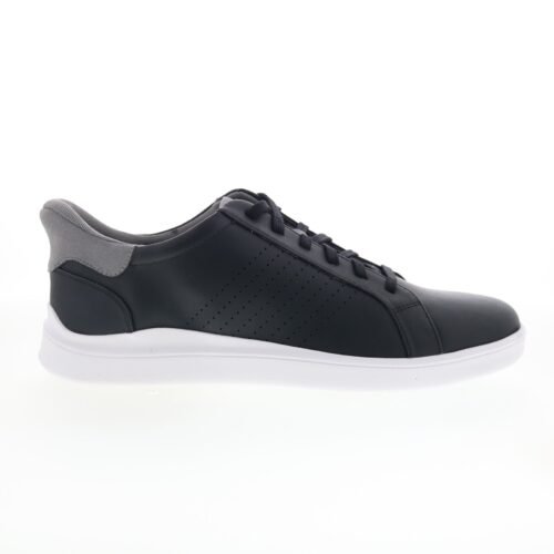 Rockport Tristen Step Activated Lace Up Mens Black Wide Sneakers Shoes