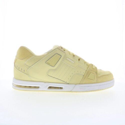 Globe Sabre GBSABR Mens Yellow Leather Lace Up Skate Inspired Sneakers Shoes
