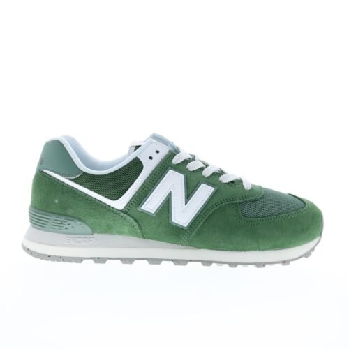 New Balance 574 U574FGG Mens Green Suede Lace Up Lifestyle Sneakers Shoes
